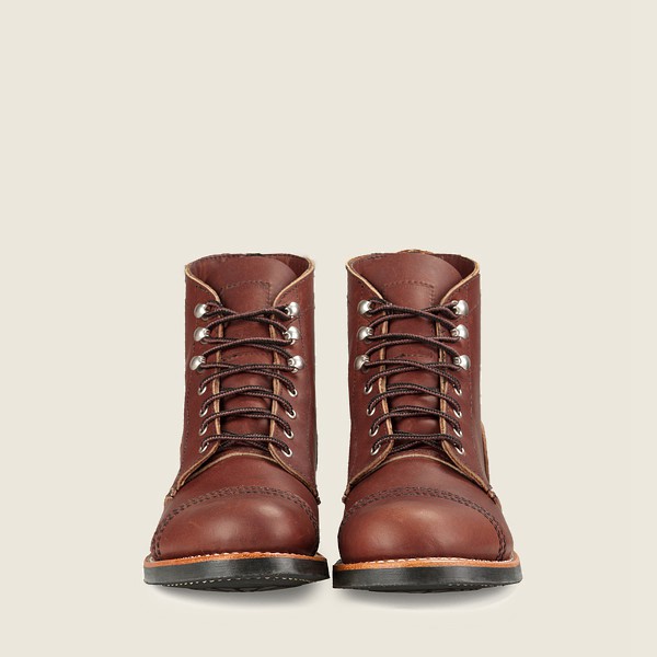 Red Wing Womens Heritage Boots - Iron Ranger - Short Harness Leather - Brown - OFW608214